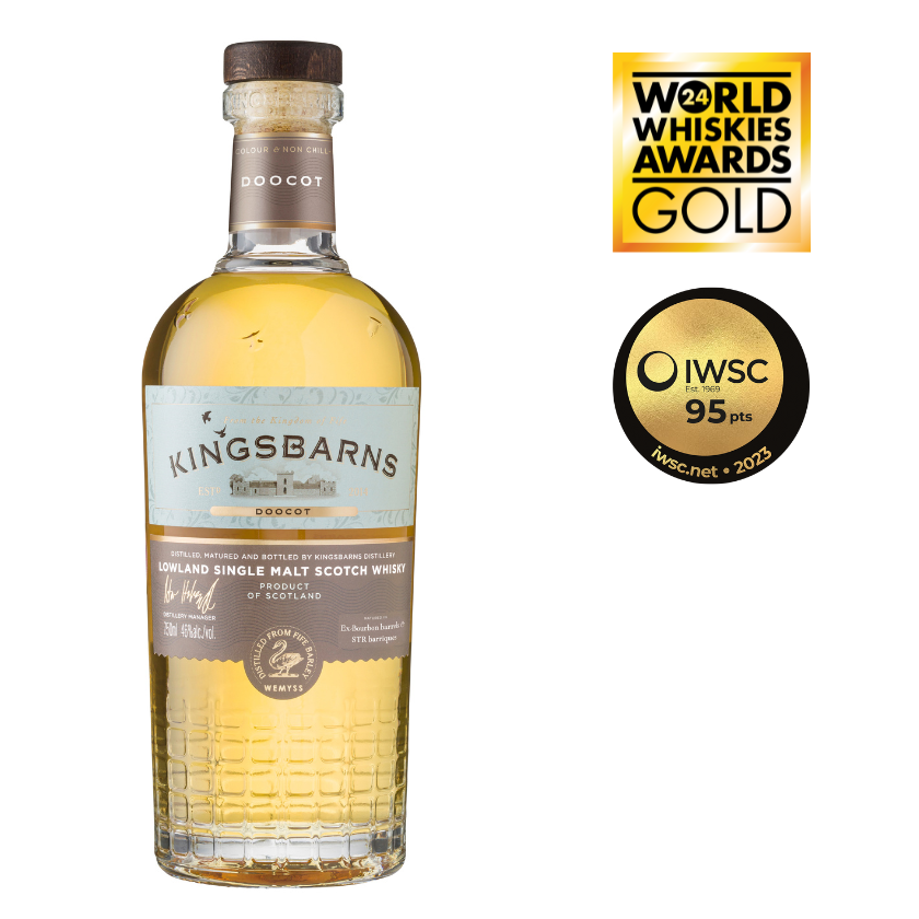 
                      
                        Kingsbarns Doocot Single Malt Scotch Whisky – Bourbon and STR
                      
                    